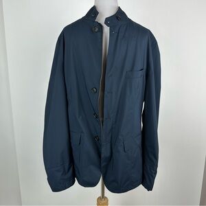 BOSS Storm Bonded Performance Rain Jacket Navy Size 44R or XL